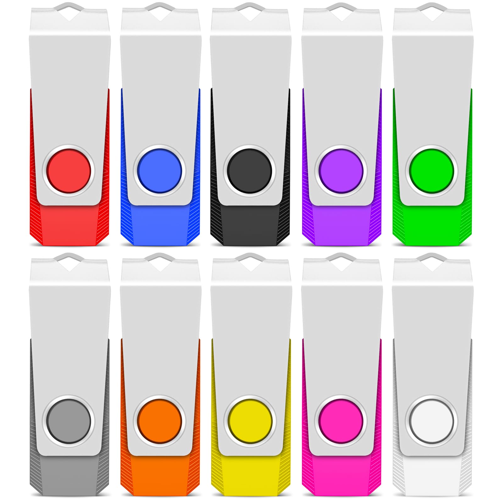 TEWENE Juego de 10 unidades de memoria USB de 32 GB, USB 2.0 de alta velocidad, varios colores