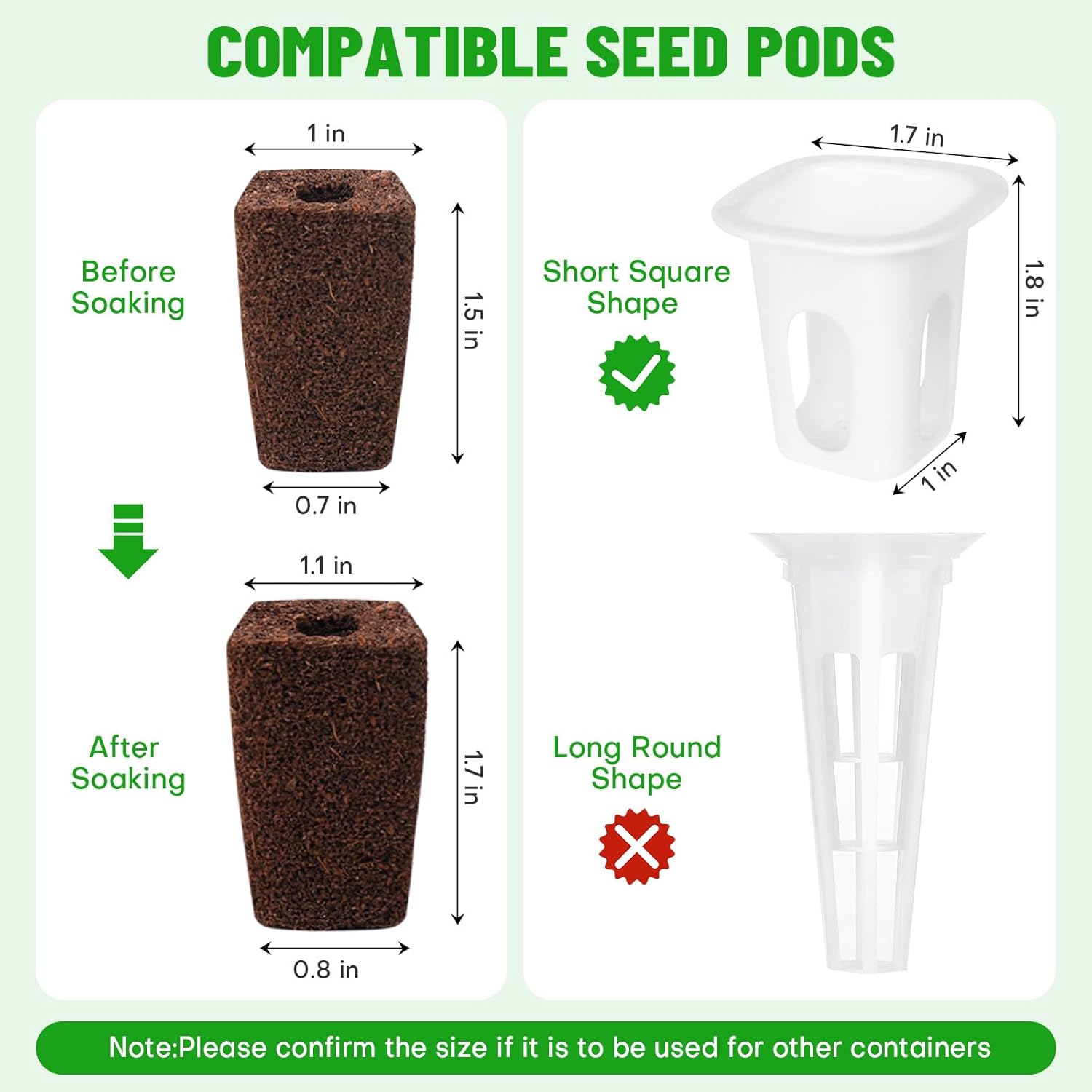 Upgraded Hydroponics Growing System Kit 108 Plant Sites with Grow Sponges 100 Pack