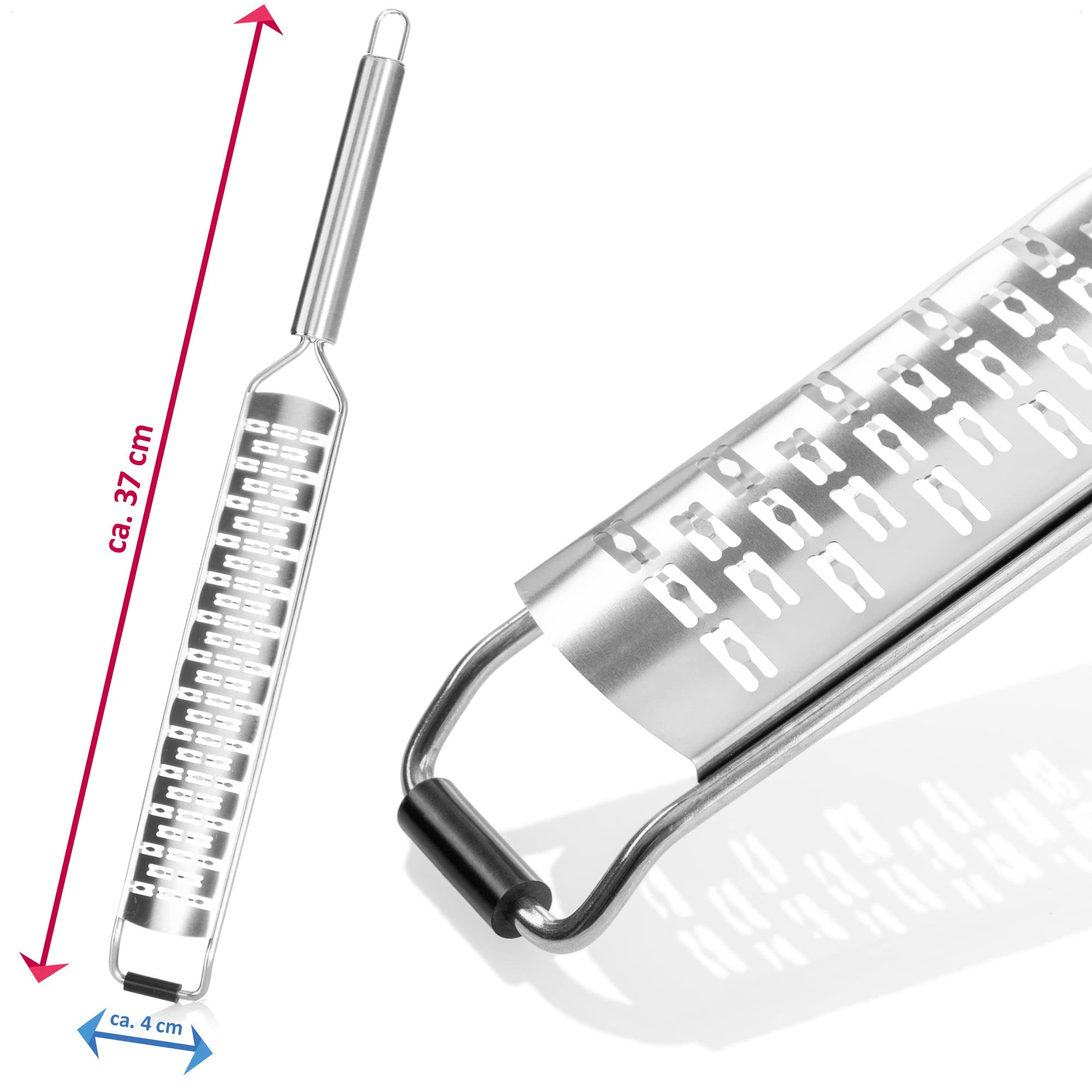 Grattugia Da Cucina In Acciaio Inox Robin Goods | Per Verdura, Formaggio E Zenzero | Con Manico - Foto 3