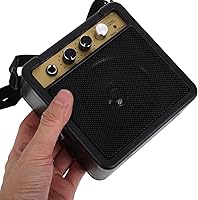 Vista 3 de Mini amplificador de guitarra eléctrica, amplificador de bajo pequeño, altavoz portátil para práctica y rendimiento con adaptador de cable de audio