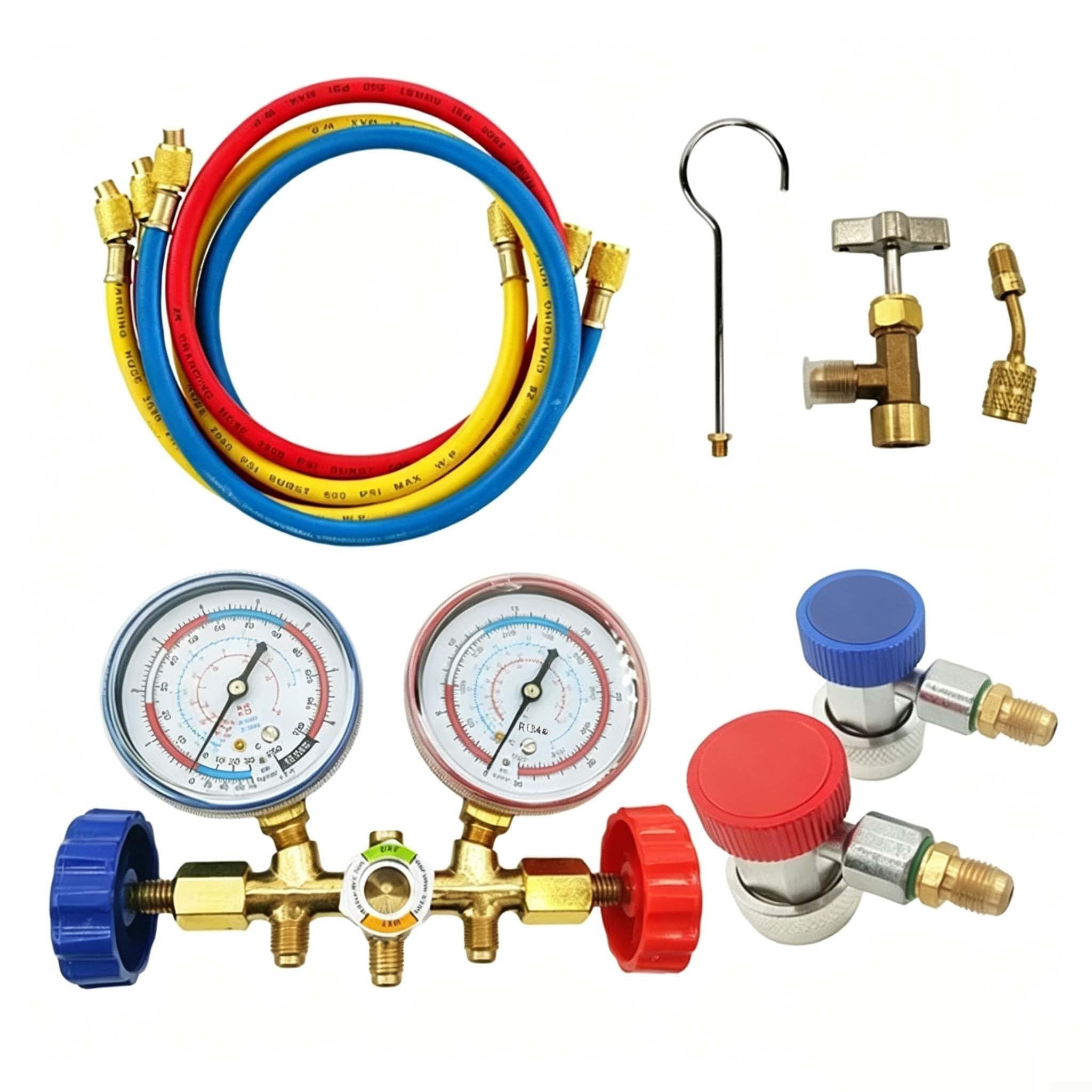 Juego Manómetro Doble AC R134a para r12 R22 500 PSI Juego Manómetro