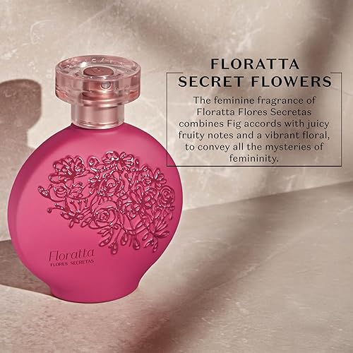 Miniatura 3 de O BOTICARIO Floratta Secret Flowers Eau de Toilette, perfume de fragancia de rosa floral de larga duración para mujeres, 2.5 onzas