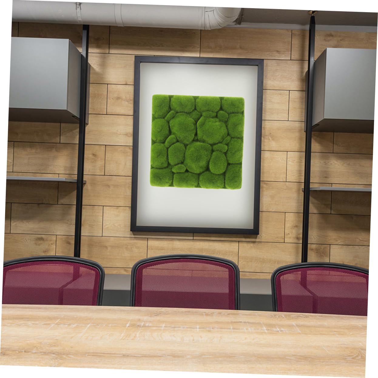Panel Decorativo de Musgo Artificial Cuadrado 3 Piezas de Espuma
