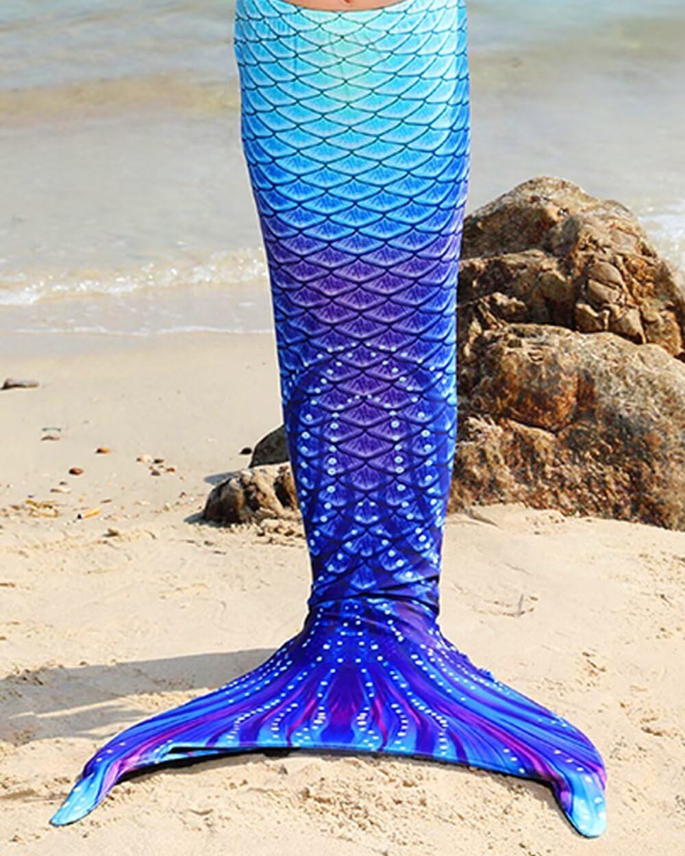 DNFUN Mermaid Tail for Swimming for Adults,Without Monofin.