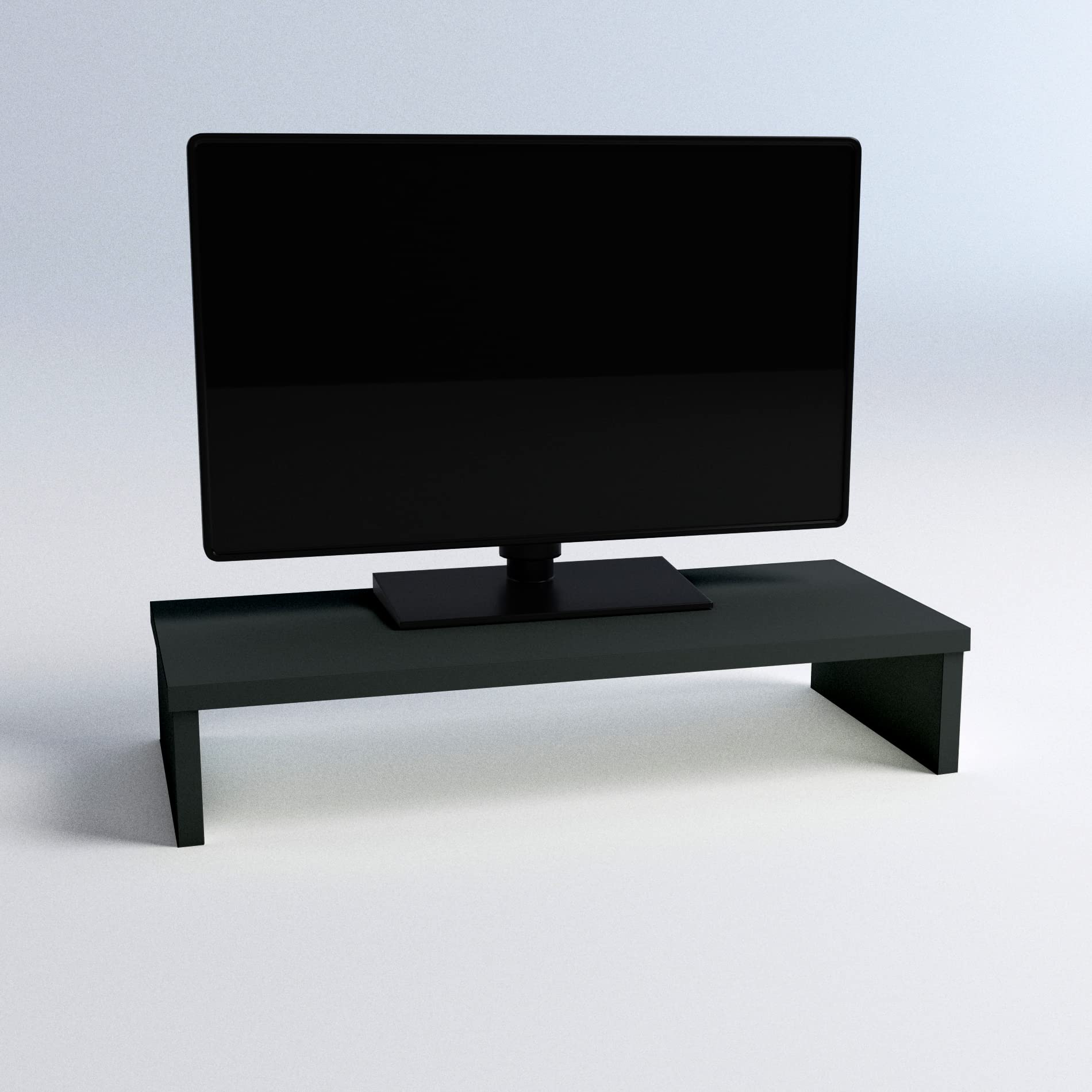 Henor Drewniany stojak do monitora telewizora 62 x 26,5 x 12 cm. Uchwyt 50 kg. Grafitowy
