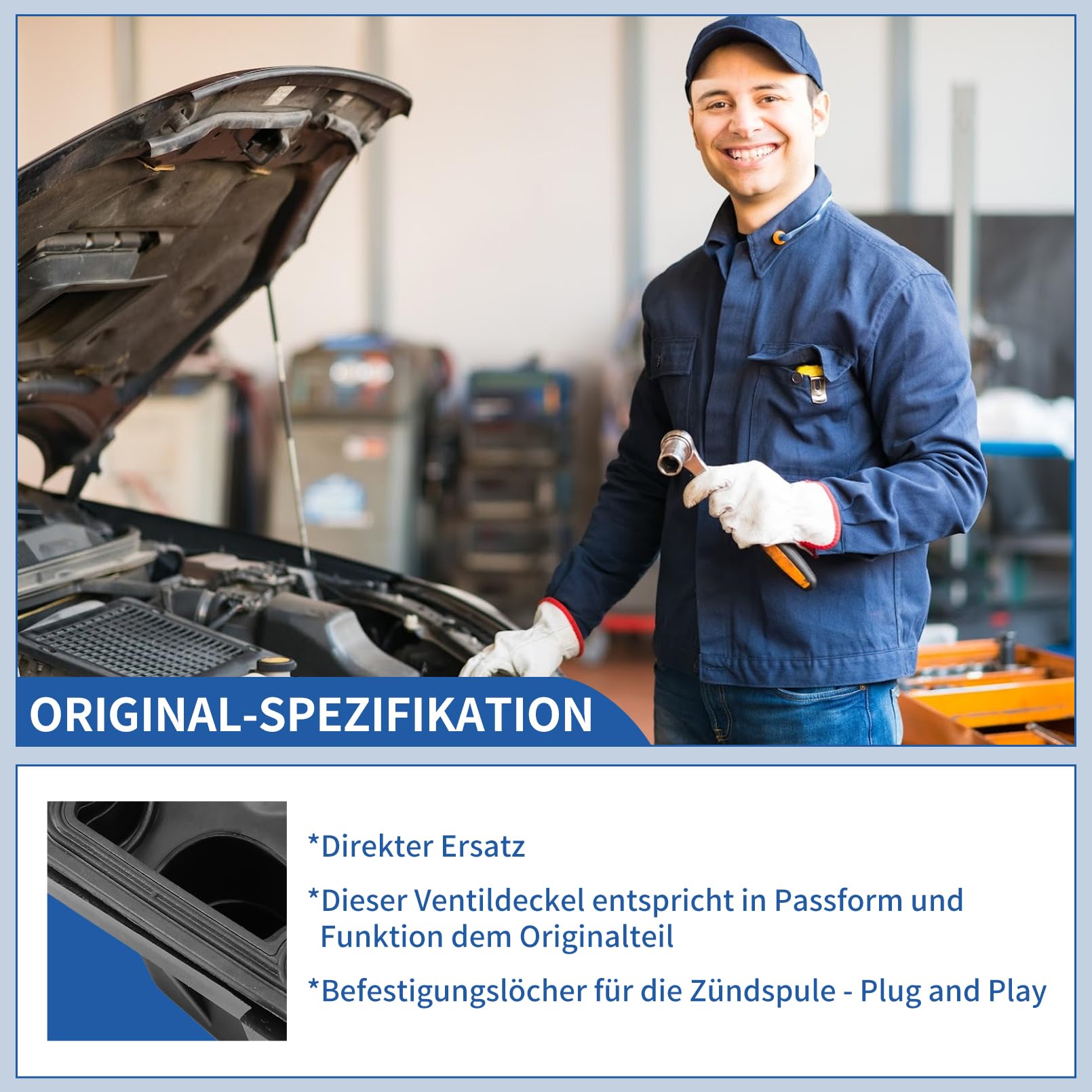 Ventildeckel Zylinderkopfhaube für Au-di A4 A6 V.W Transporter Shar#an Pa#ssat Sko-da Superb Seat Alhambra 1995-2017 038103469AE
