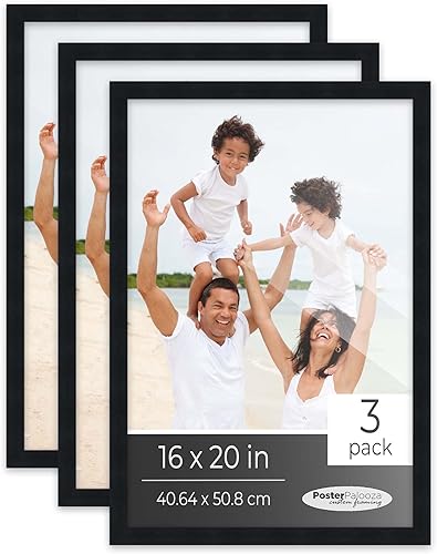 Vista 56 de Juego de 3 portarretratos de 16 x 20 pulgadas, color blanco lavado, de madera de 16 x 20 pulgadas, para pared de galería, 3 marcos de 16 x 20 Blanco
