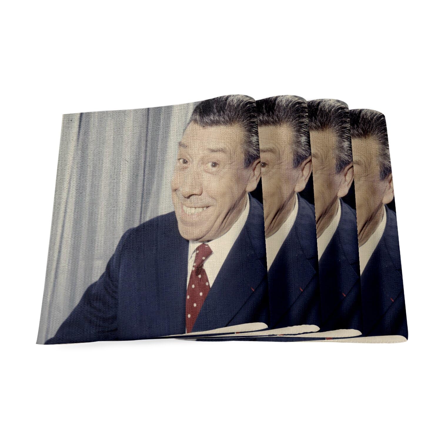 Sets de table en lin Fernandel grand format le cadeau ideal pour passionnes de cinema francais