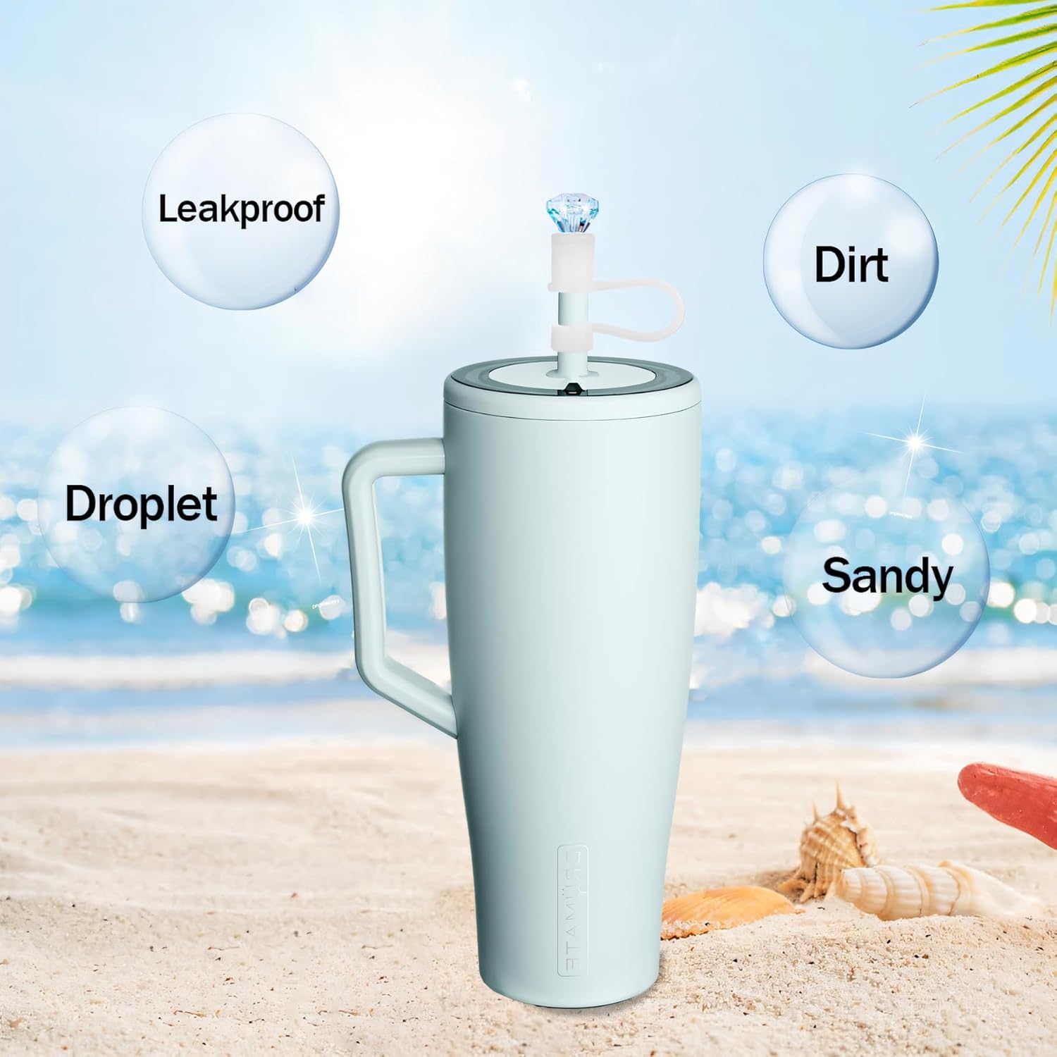 6pcs Diamond Straw Cover Cap for Brumate Era 30&40 oz Tumble, 12mm Reusable Silicone Straw Topper Protector Lid with Cute Mix Colors Décor Accessories - Image 3