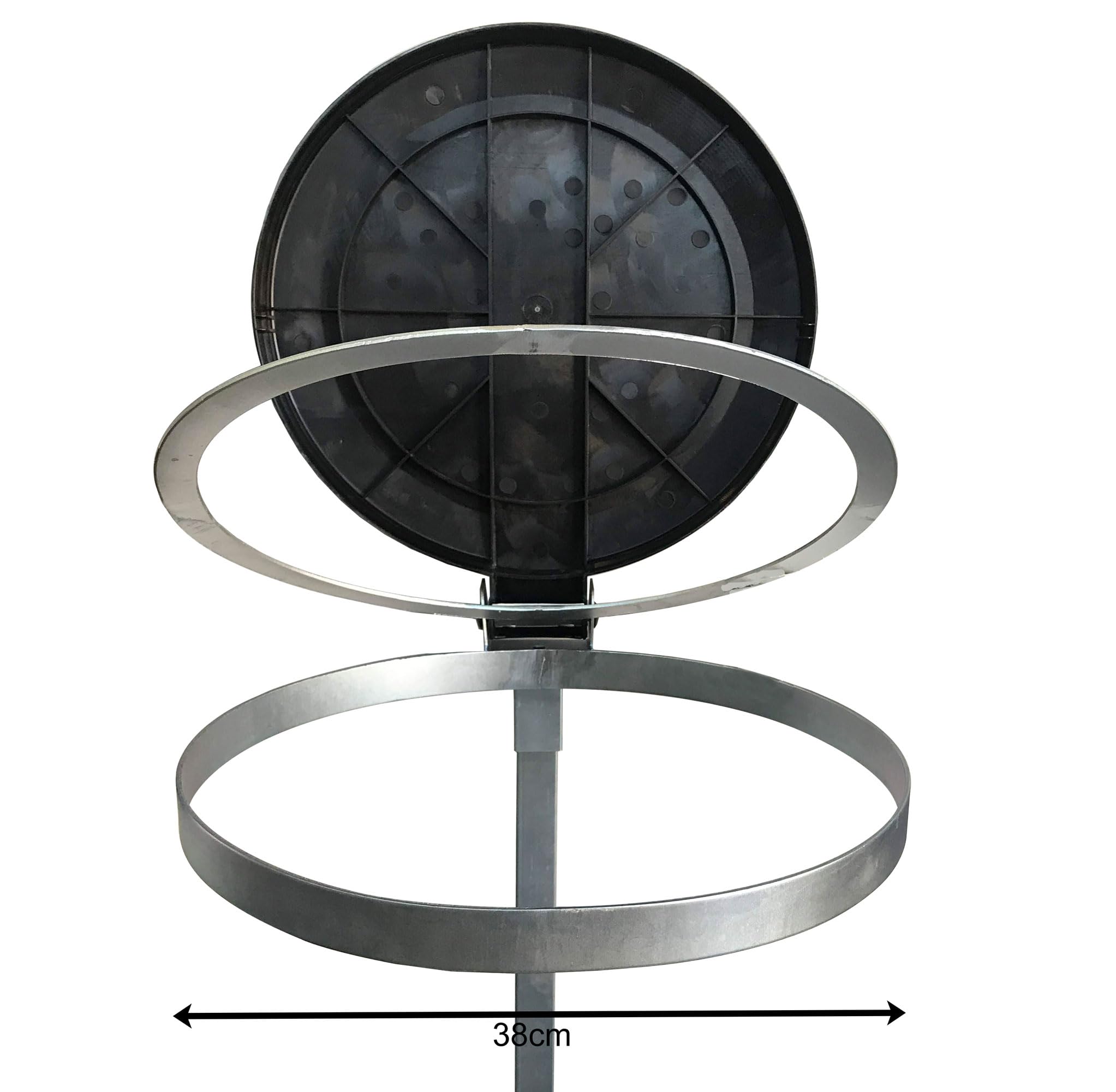 QUICK STAR Portasacco per Rifiuti con Coperchio e 4 Ruote | Supporto per Sacco in Metallo 120 Litri | Portasacco Stabile - Acciaio Zincato | Sacco Giallo 120L | Contenitore per Rifiuti Mobile