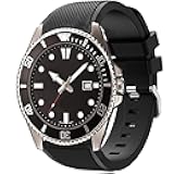 Compatible with Casio MDV106 Bands, 22mm Quick Release Sports Silicone Band Strap Replacement Wristband Compatible with Casio MDV106-1AV / MTP-VD01 Watch