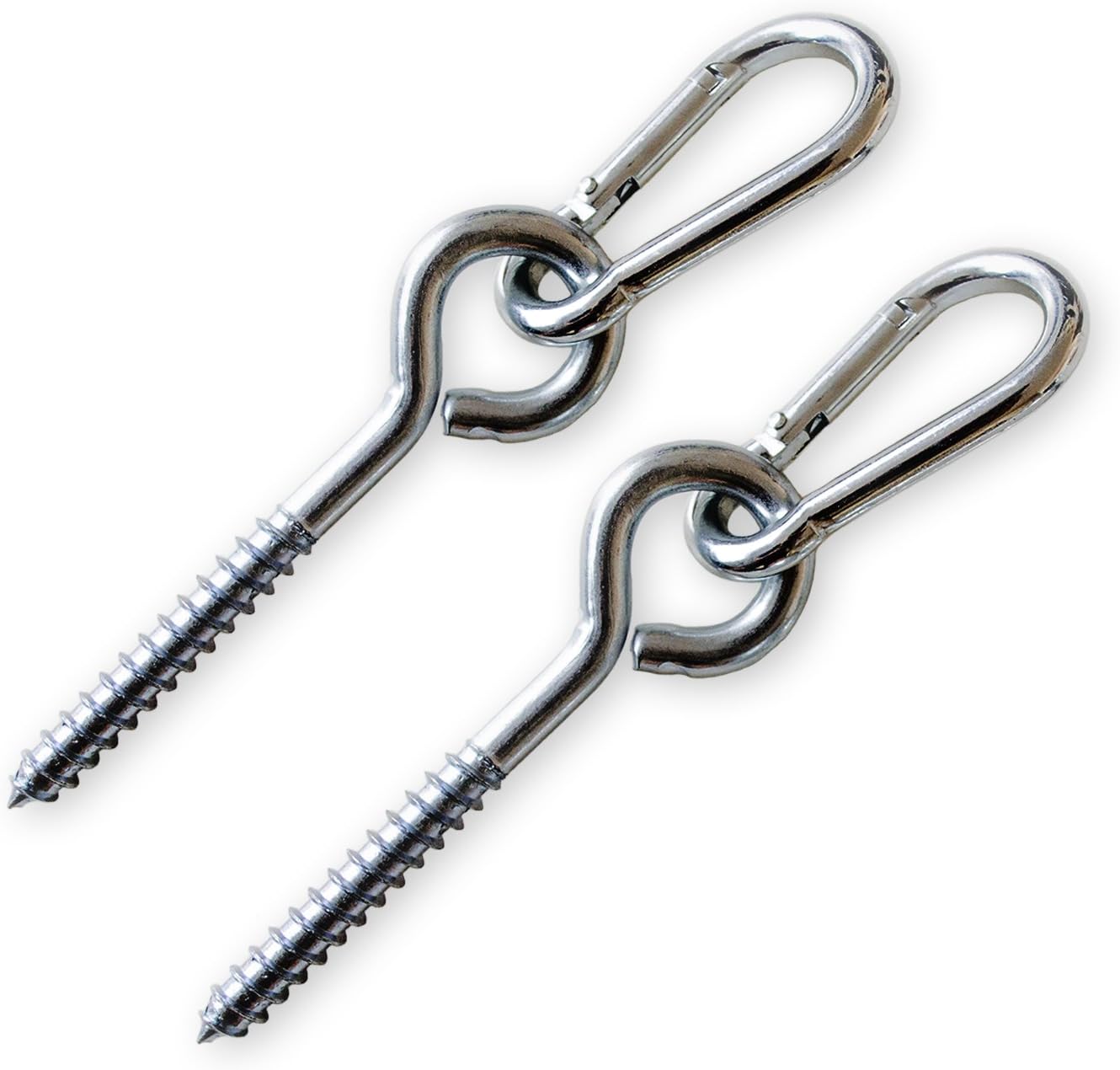 Hammock Hanging kit by Maky Outdoors. Heavy Duty - Load Capacity 600 lb. Hammock Hooks and carabiners for Hammock Stand, Yoga hammocks, Swing, Chair. Indoor, Outdoor