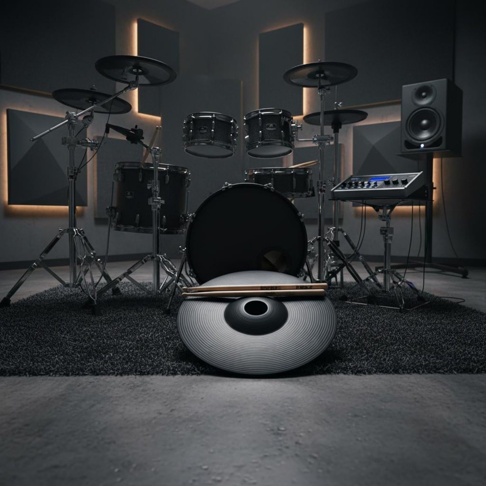 Piatto Elettronico Batteria Pad Trigger Accessorio Musicale Risposta Rapida Compatibilità Universale Adatto Percussioni Studio Scuola, Fan1TriggerCymbal