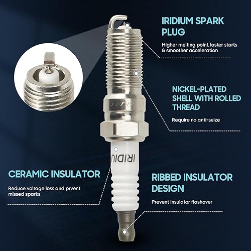 Miniatura 4 de Paquete de 6 bobinas de encendido con 6 bujías de iridio compatibles con Ford Expedition Explorer F-150 Taurus Transit-150 Transit-350 Lincoln MKS