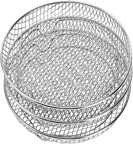 Accesorios para freidora de aire de 3 capas, estantes apilables de acero inoxidable 304, bandeja para freidora de aire, accesorios aptos para
