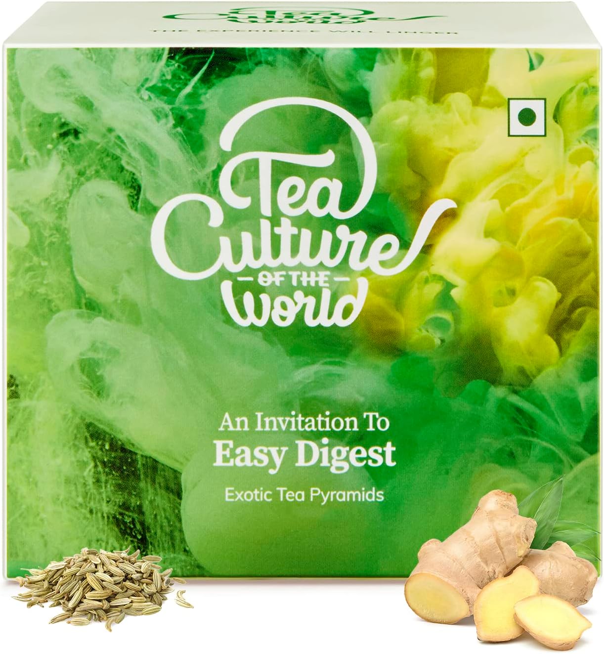 Tea Culture of The World Easy Digest Tea | Digestive Herbal Tea with The Goodness of Ginger, Licorice Root, Saunf and Pudina | Prevents Indigestion, Gas and Bloating | 16 Count