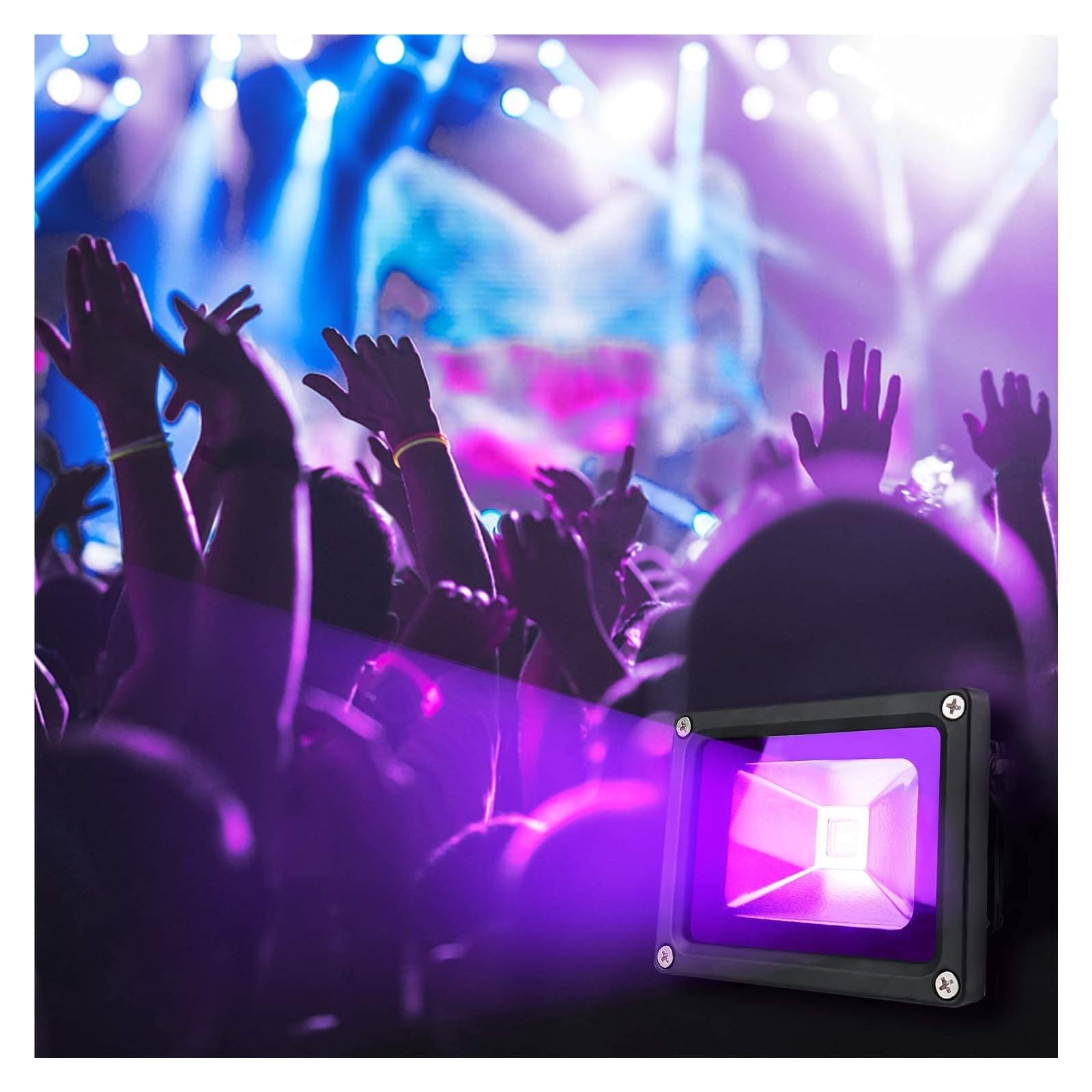 30W LED UV czarny reflektor z czarnym światłem DJ scena dyskotekowa lampa na boże narodzenie Halloween Glow Party Bar Club fluorescencyjne Na imprezy i do klubów(50W)