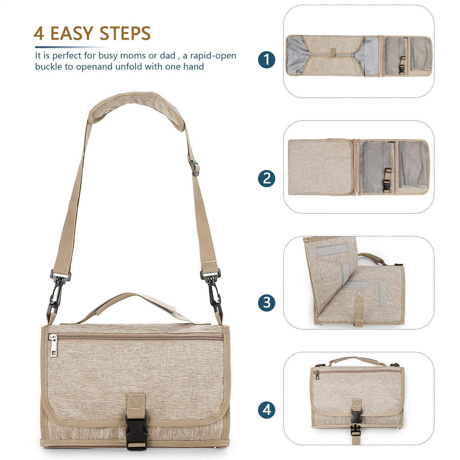 Tapis à langer à langer - Tapis à langer imperméable et pliable, portable et compact pour bébé