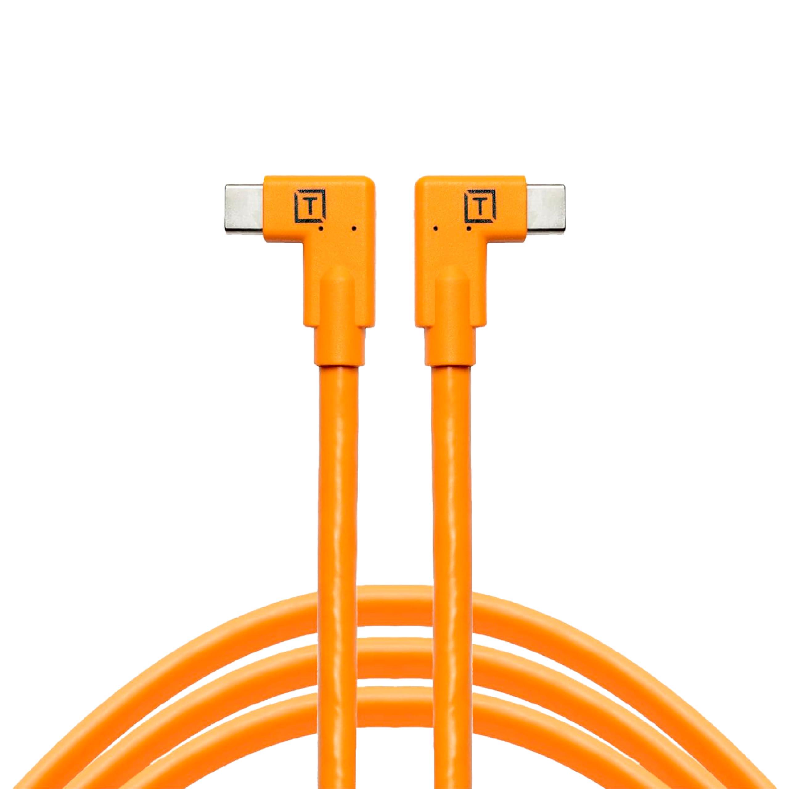 Tether Tools TetherPro Datenkabel USB-C an USB-C (Orange, 2 x rechtsgewinkelt, 4,6 m)