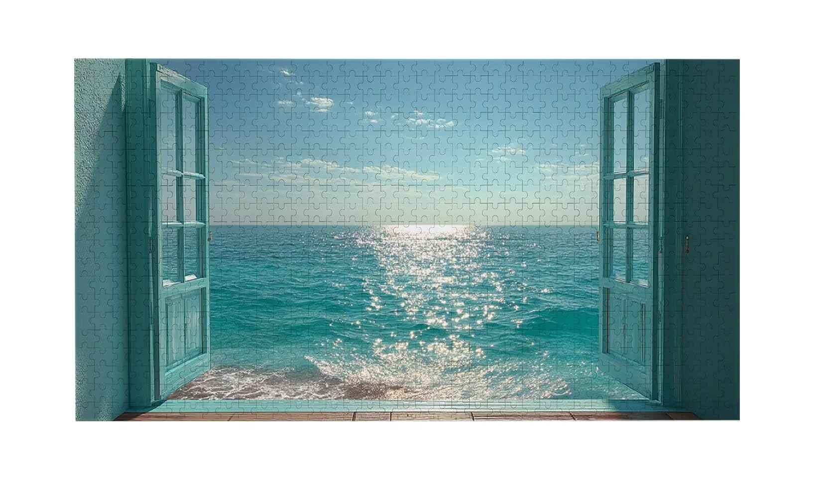 Puzzle para Adultos 1692 Piezas, Vista al mar Puzzle, Difícil, Desafiante, Rompecabezas Encajan Perfectamente, Letras en la Parte Posterior, sin Polvo, Regalo para Personas Mayores (179x31cm) v-292