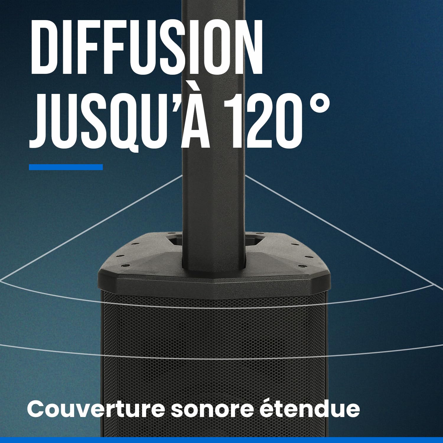 WOODBRASS CS200 Enceinte Active Amplifiée Sonorisation Puissante Bluetooth 200W - Class-D 105db - Sono Mobile, Robuste, Compacte, Performante, 5 entrées, sans Fil, DSP - DJ, Fête, Conférence, Concert