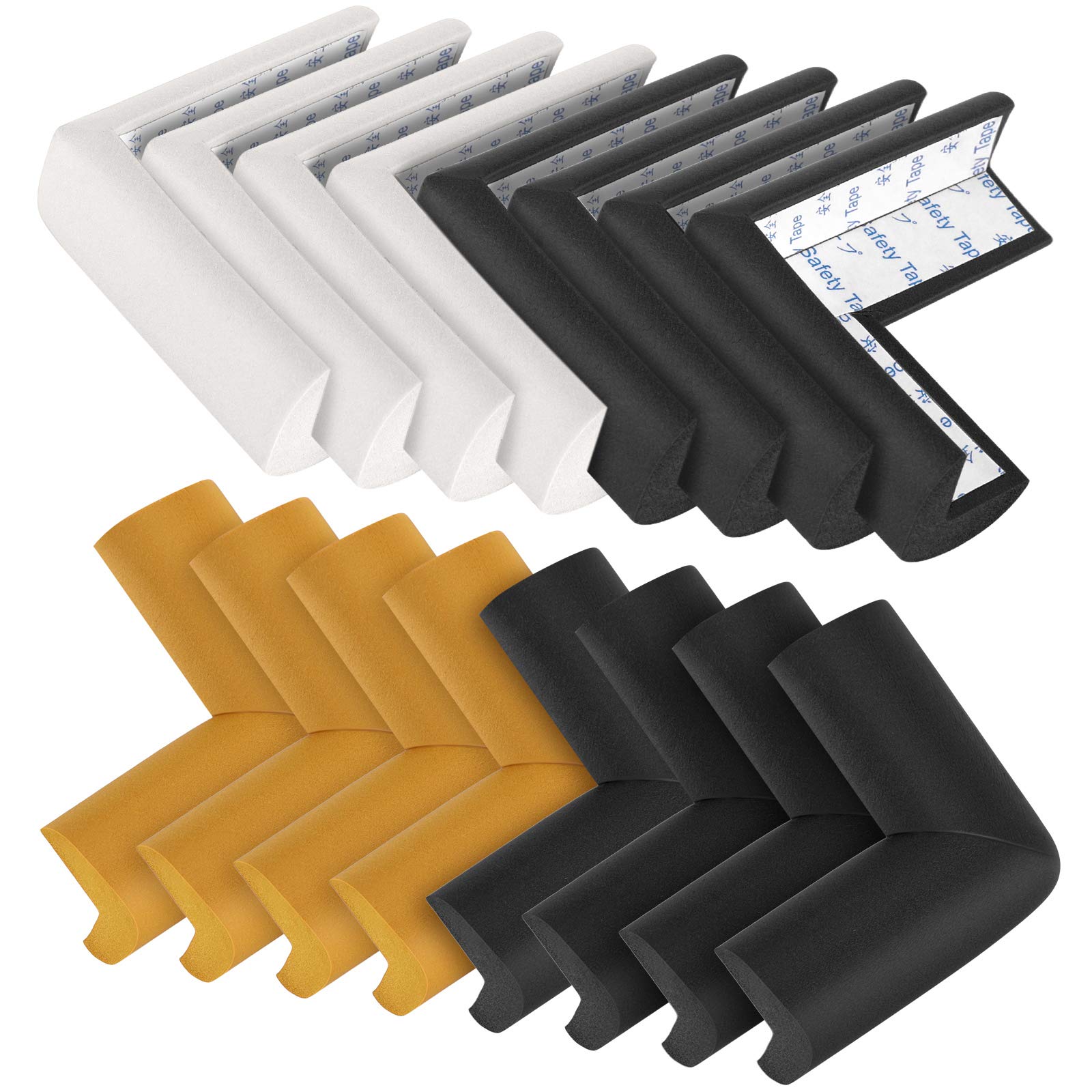 Corner Protector 16 Pack Baby Proofing Table Corner Guards, 3 Colors Furniture Table Sharp Corner Guard Protectors for Baby Child Kids, Edge Protectors Long Lasting, High Resistant Adhesive