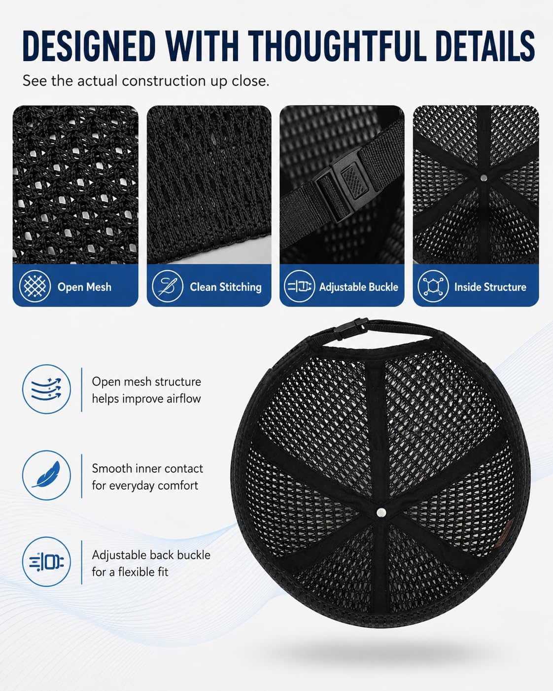 5 Pack Brimless Hat Docker Hat for Men Breathable Mesh Lightweight Adjustable Summer Cooling Skullcap Beanie Hip Hop Cap