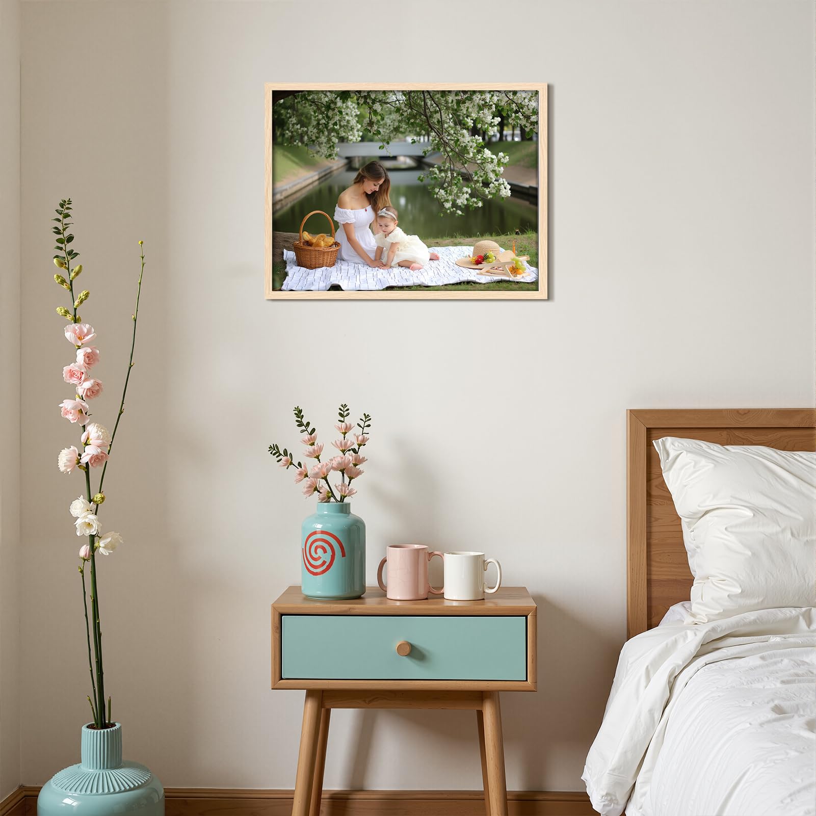 Ditwis 30x40 cm Picture Frame Wood Colour, 16x12 inch Poster Frame for Horizontal or Vertical Wall Display in Living Room - Image 4