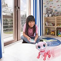 Vista 2 de BIRANCO. Perro Robot con Control Remoto y Detección de Gestos - Juguete Robot Mascota Cachorro Rosa Inteligente que Camina y Ladra, Interactivo