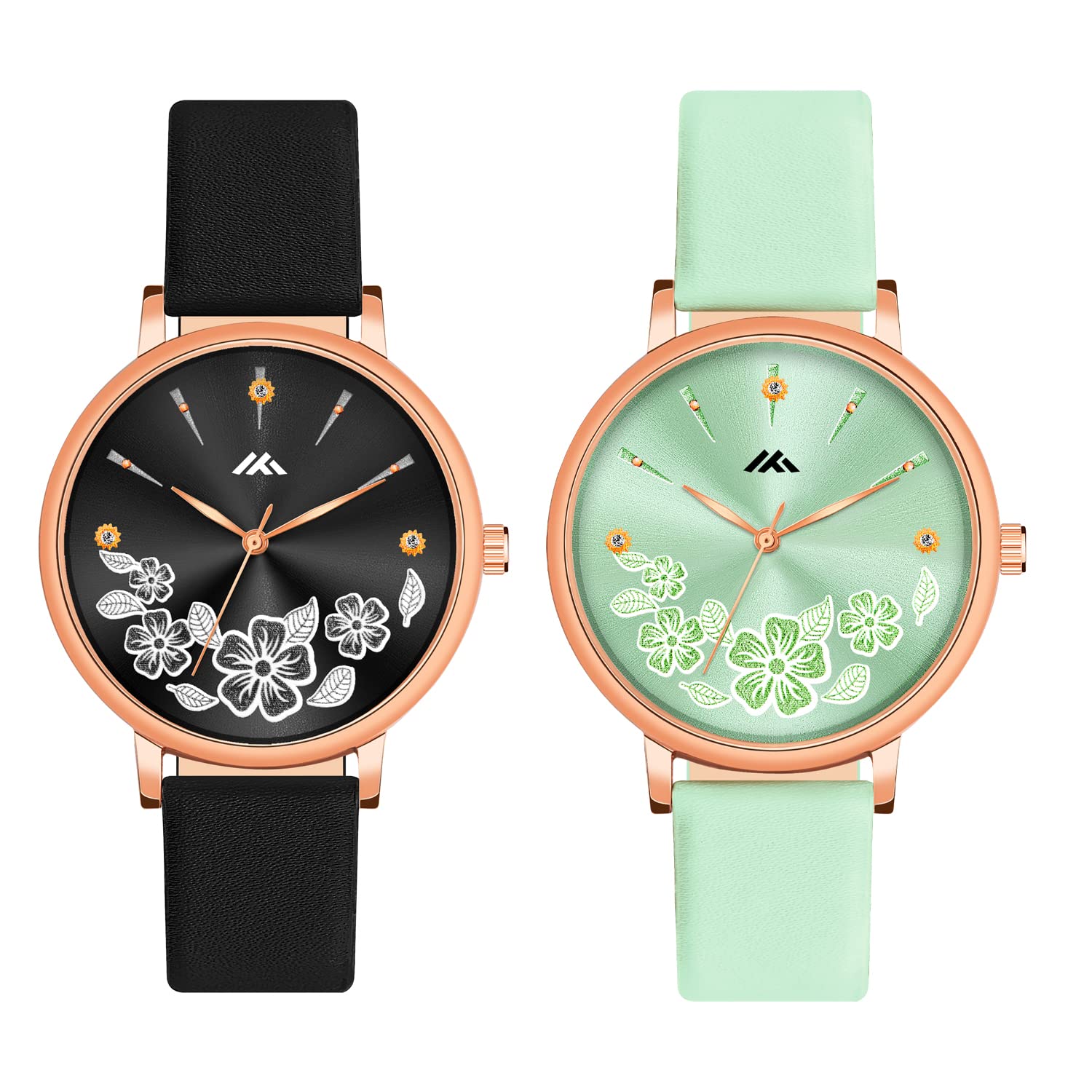 CLOUDWOOD Multicolor Analog Flower Design Combo Wrist Watches for Women & Girls Pack of - 2 (MT516-517) (B0C4YSHNPD) Amazon Price History, Amazon Price Tracker