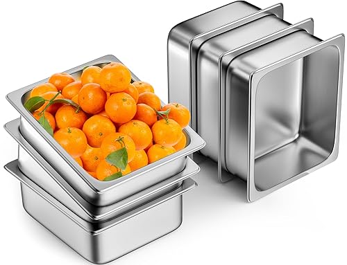 Miniatura 10 de Pan de hotel de 6 pulgadas de profundidad para mesa de vapor, 6 unidades, tamaño 16, sartén de hotel de calibre 22, acero inoxidable, antiatascos