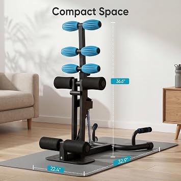 OLIXIS Deep Squat Machine for Women, Adjustable Glutes & Leg Exercise | 300 lbs Weight Capacity All-in-One squat Trainer with Push Up Handles, Compact Home Gym Workout Machine, Black & Blue