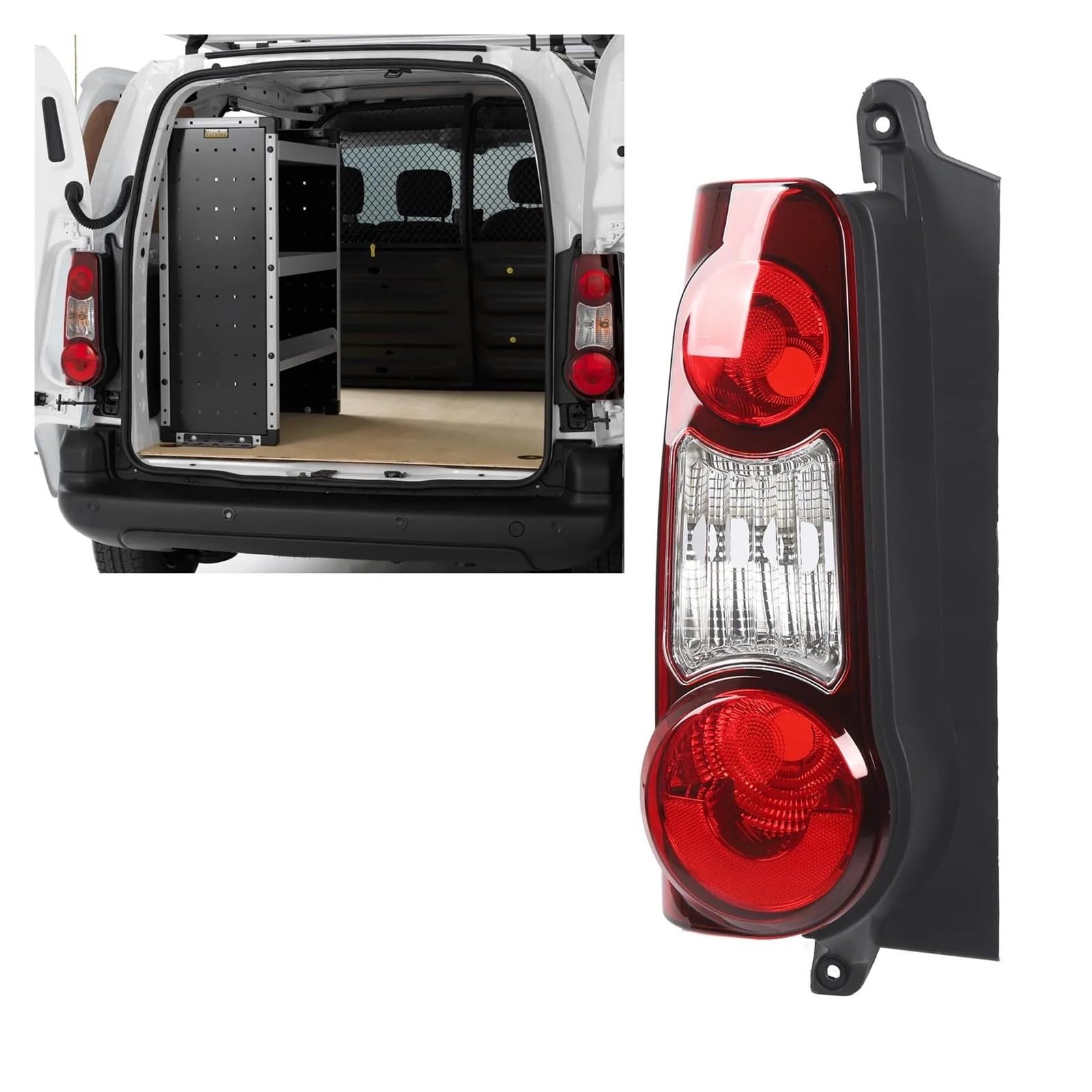 Tylna lampa tylna do Peugeot dla partnera 2012-2016 2017 2018 2019 wyposażona w tylne światła 9677205580 mocne wielofunkcyjne tylne lewe światła tylne bez żarówki tylne światła samochodowe
