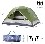 Tente de camping avec la pluie, 2/4/8 Tente pour personne, Tente familiale imperméable avec les fenêtres Mesh, facile à installer pour la randonnée et le plein air pour toutes les saisons