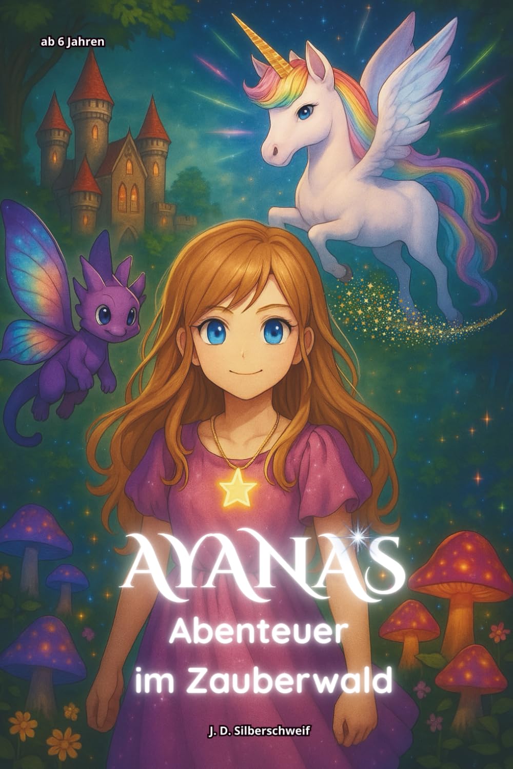 Ayanas Abenteuer im Zauberwald: Ein fantastisches Märchen-Abenteuer für mutige Mädchen und Kinder ab 6 Jahren (Prinzessin, Einhorn, Hexe)