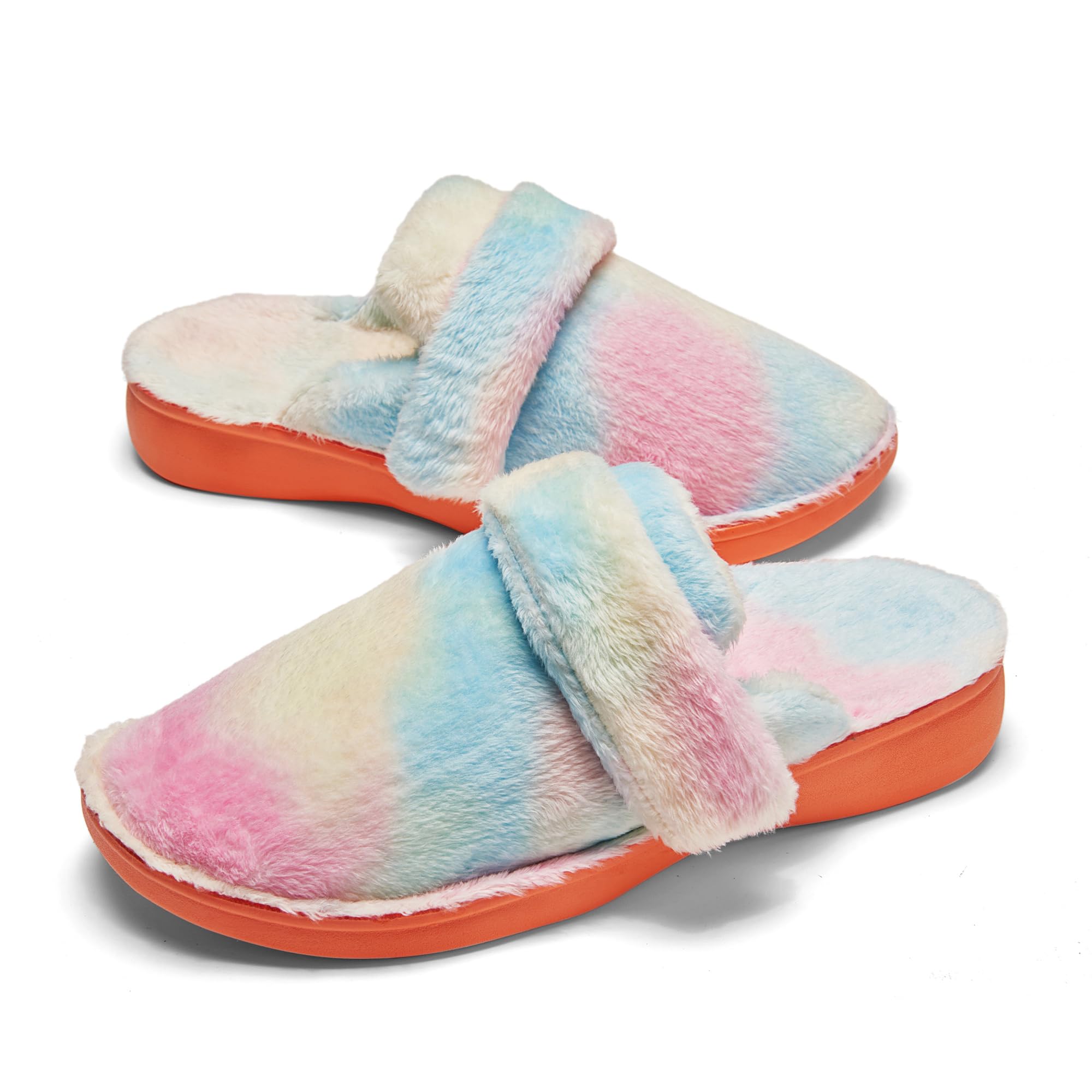 SOLLBEAM Womens Slippers House shoes with Arch Support Orthotic Heel Cup indoor outdoor sandals