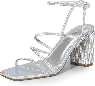 Sparkling Silver Rhinestone Dress Shoes