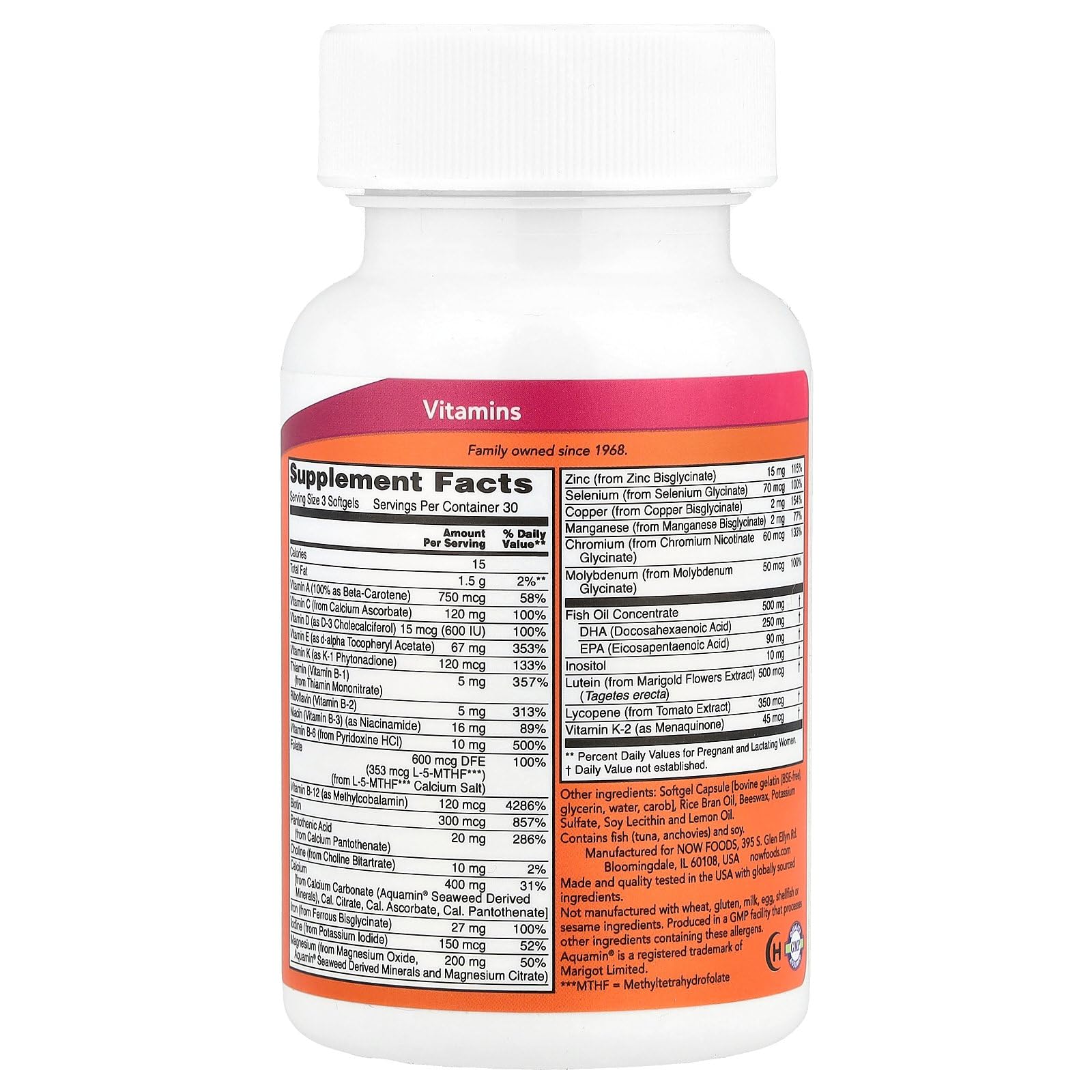 NOW Foods Prenatal Gels + DHA - 90 softgels
