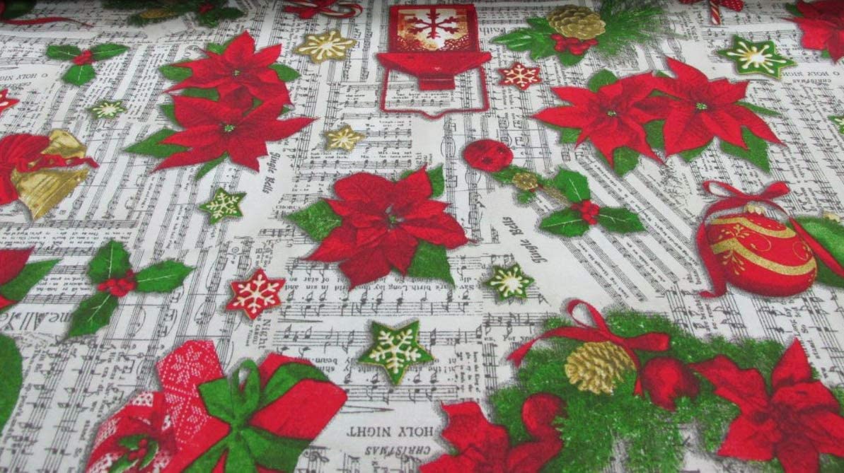 Mantel Tela Resinada Antimanchas Estampado Navidad, Carol (140_x_375_cm)