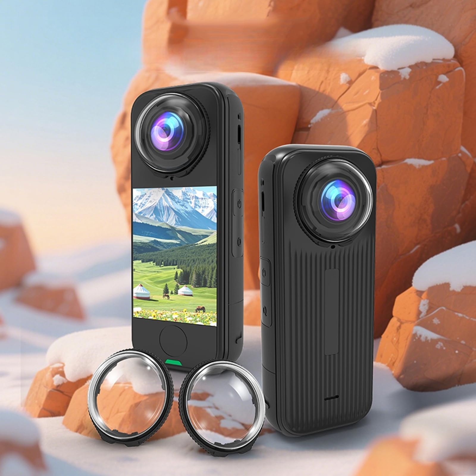 Protections d'objectif de qualité supérieure pour Insta360 X4 Air, haute transparence 10H optique en verre trempé avec revêtement AR, compatible avec les accessoires d'appareil photo Insta 360