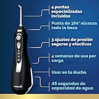Vista 2 de Waterpik Irrigador dental inalámbrico Advanced 2.0 para dientes, encías, brackets, cuidado dental con bolsa de viaje y 4 puntas, aceptado por