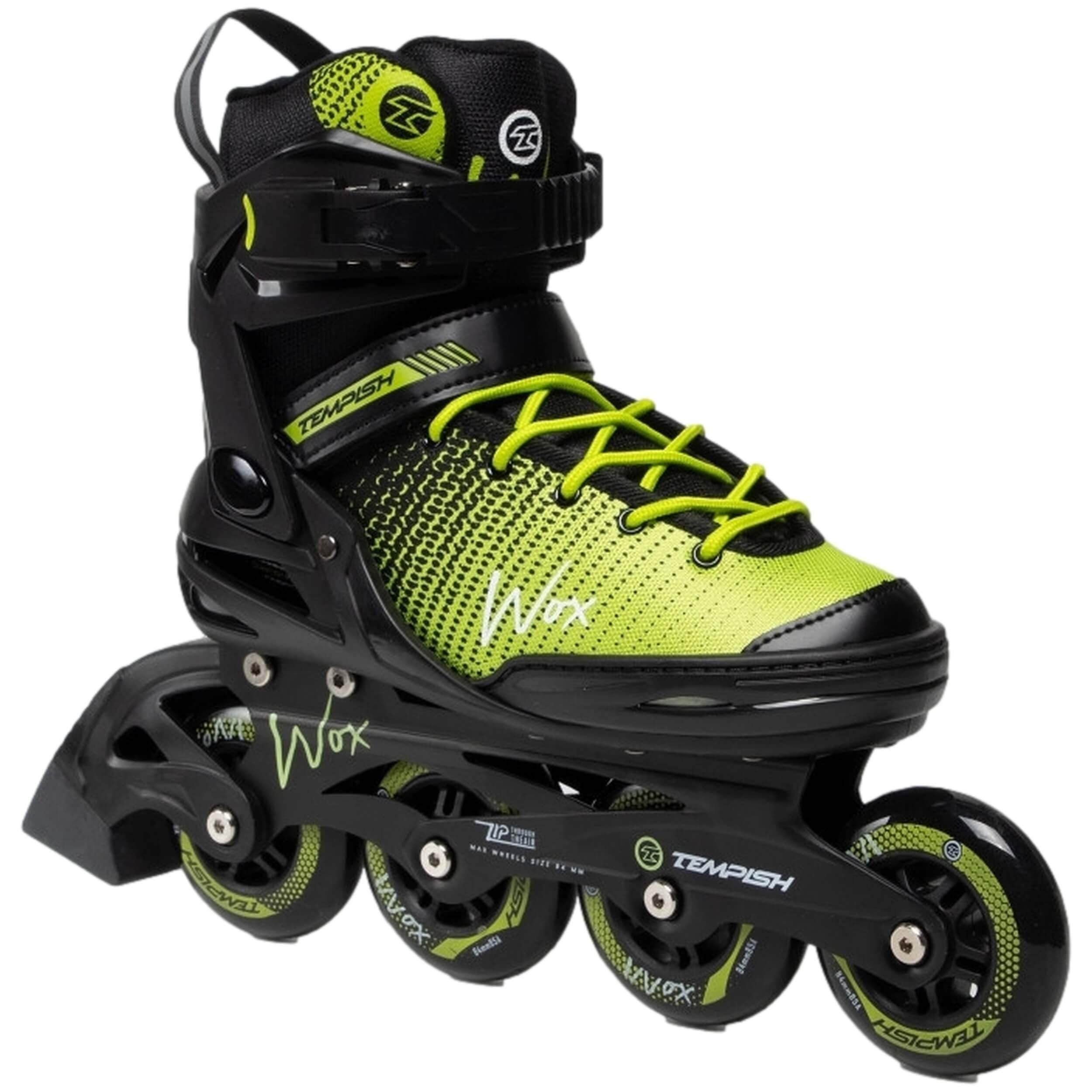 TEMPISH Wox Fitness Inline Skates Herren I Optimaler Halt & bequemer Komfort I Fitness & Freizeit Inliner I Schwarz/Grün
