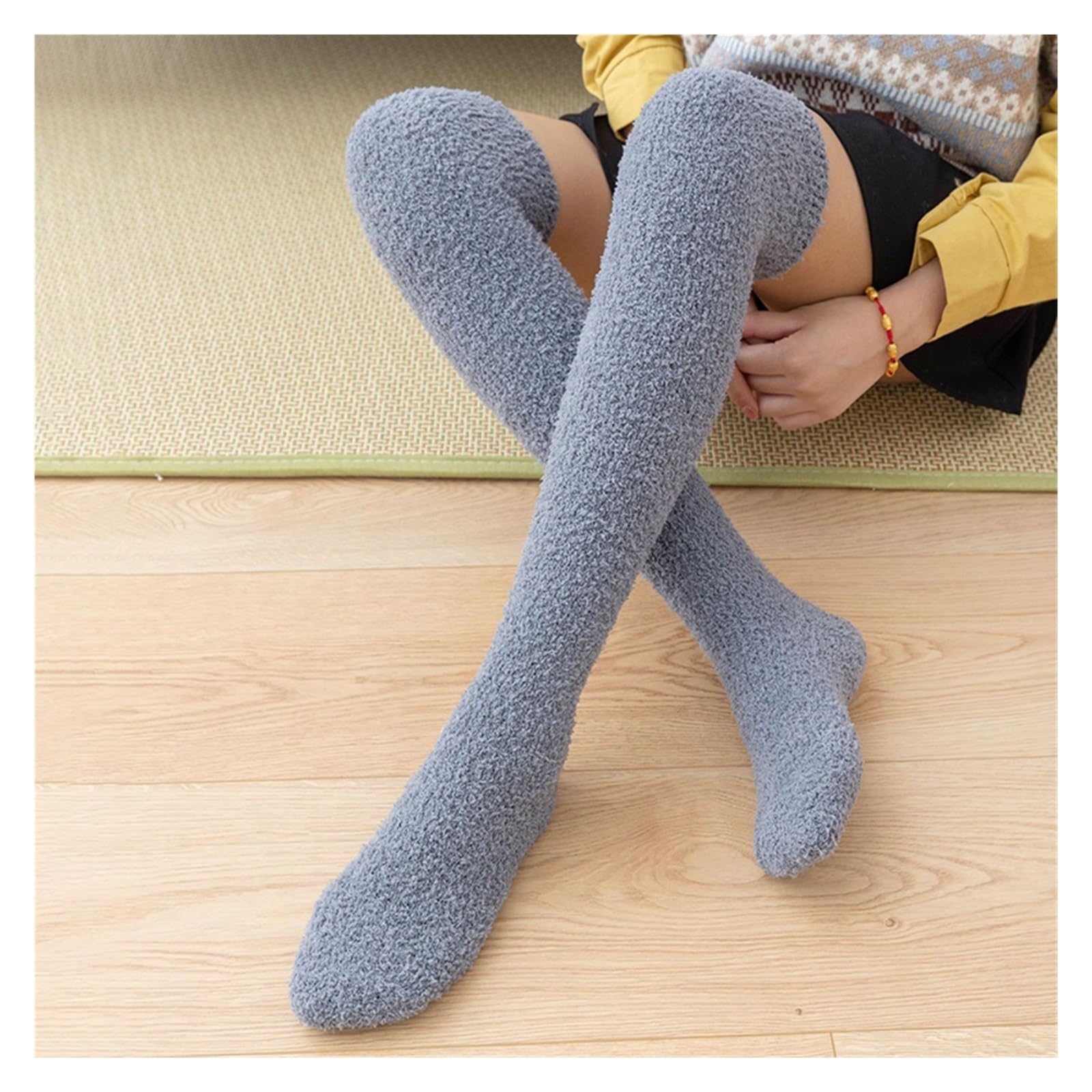 Moon Wood Chaussettes Hautes Femme Extra Longues Au-dessus Du