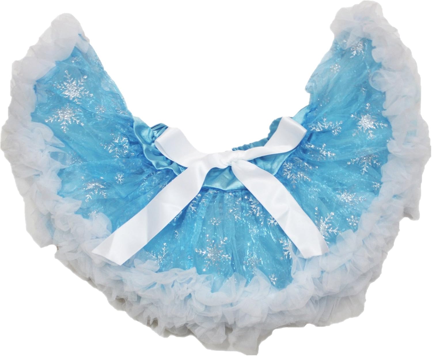 Blue White Organza Baby Newborn Baby Skirt Snowflake Dress Girl Clothing Nb-12m