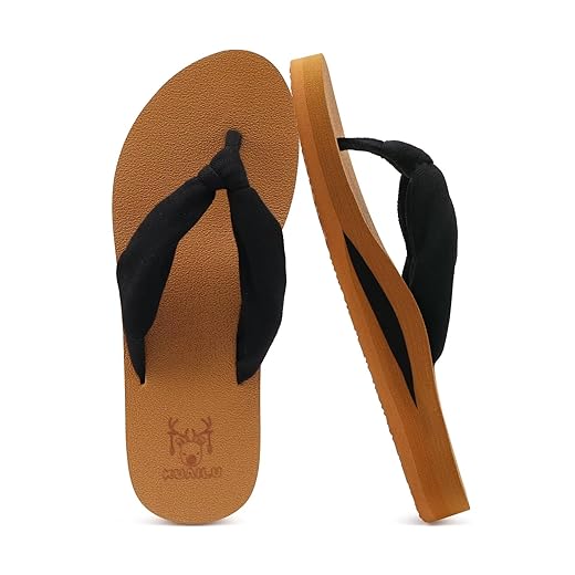 KuaiLu Flip Flops for Women with Arch Support Yoga Mat Comfortable Summer Beach Walking Thong Cushion Sandals Slip On Indoor Outdoor