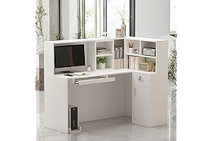 L-Shaped Office Desk with Storage & Hutch: Savor Space, Boost Productivity