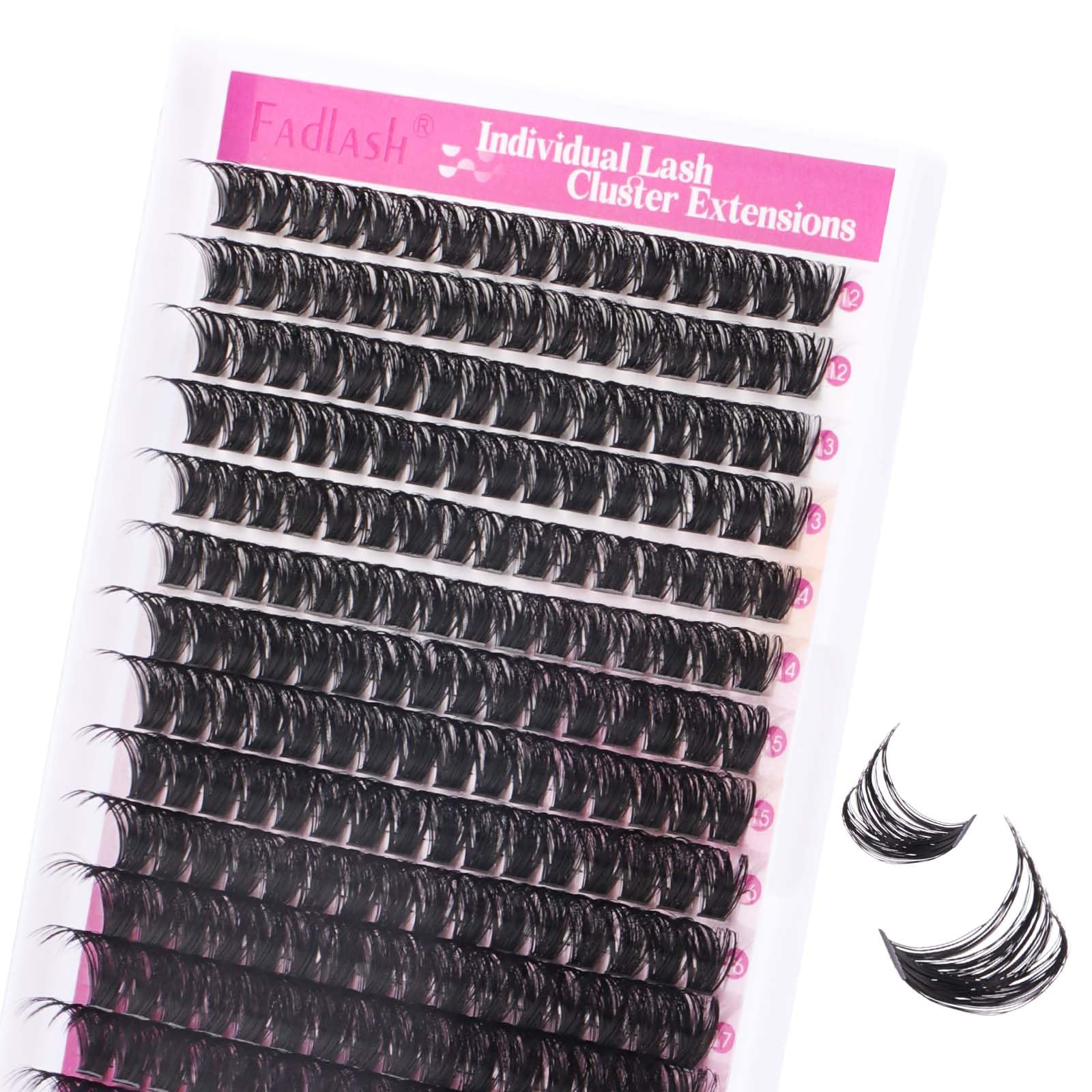 Wimpern Einzeln Cluster für Wimpernverlängerung 30D 40D 0.07 D Curl 13mm Individuelle Cluster Künstliche Wimpern Wimpernbüschel für Anfänger