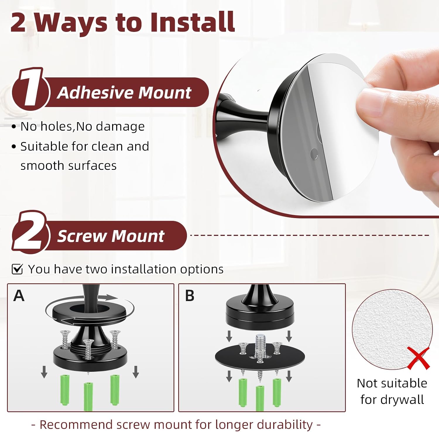 KOLAKO Door Stops, Magnetic Door Stoppers Catch Holder image 5