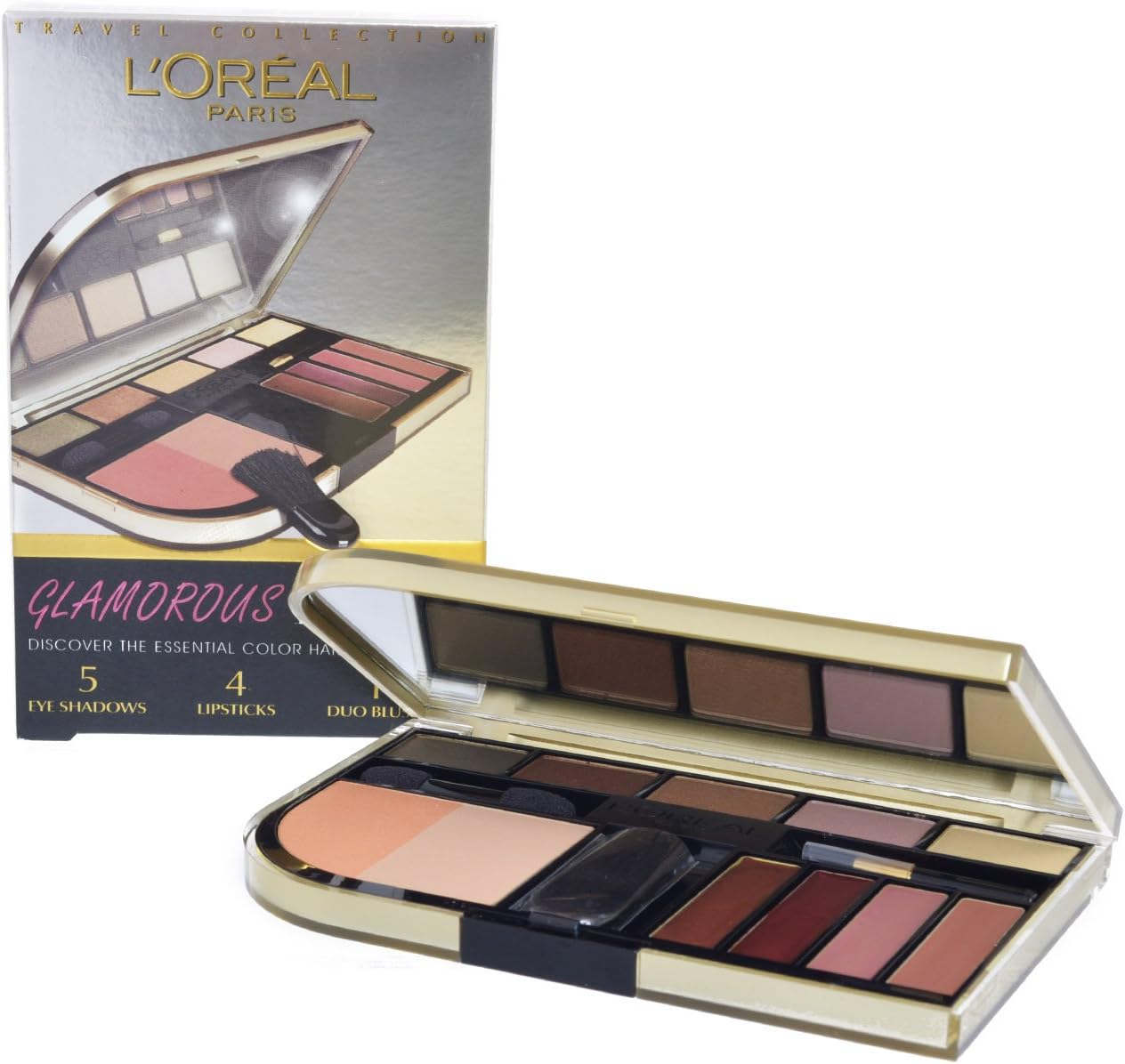 L'Oreal Glamorous Palette Eyeshadows x 5/ Lipsticks x 4 and Blush x 1