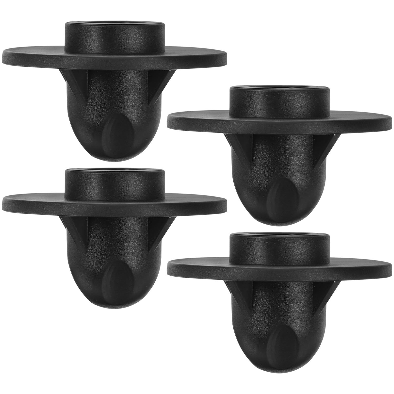 Protectores para patas de sillas de plástico negros de fácil instalación, 4 piezas